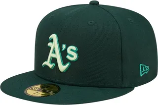 Men's New Era Green Oakland Athletics Monochrome Camo 59FIFTY Fitted Hat
