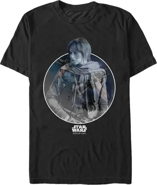 Men's Star Wars Rogue One Jyn X-Wing Circle T-Shirt - Black - X Large