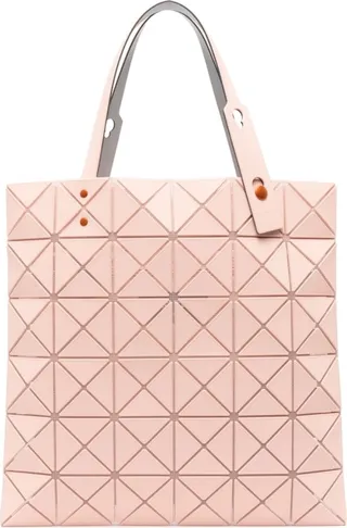 Lucent geometric-pattern tote bag