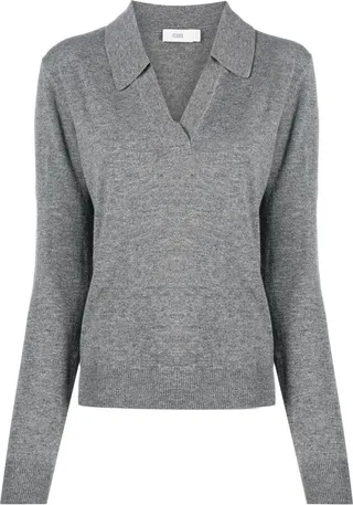 Wool-Cashmere Knitted Polo Top