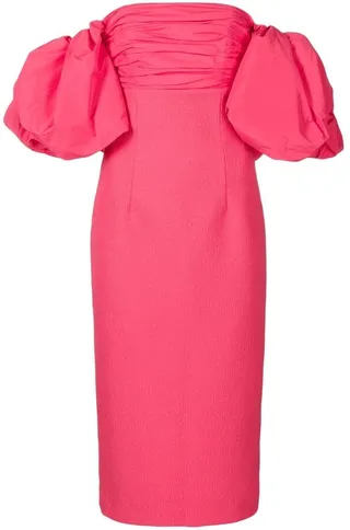 Puff Sleeve Bandeau Dress