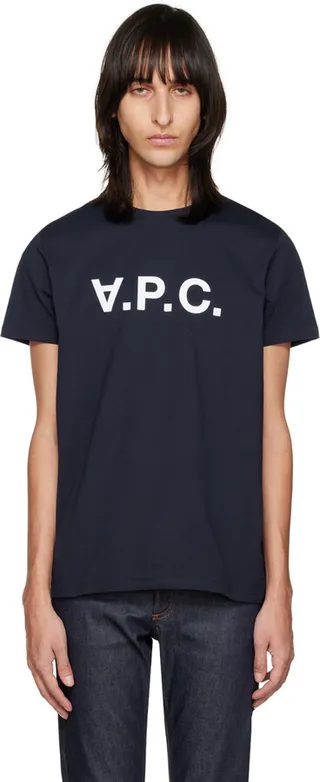A.P.C. Navy Crewneck T-Shirt