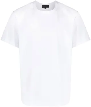 rose-print crewneck T-shirt