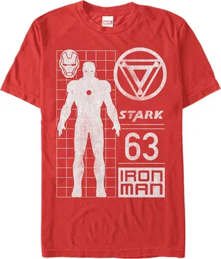 Men's Marvel Iron Man Stark 63 T-Shirt - Red - Small