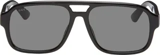 Gucci Black Aviator Sunglasses