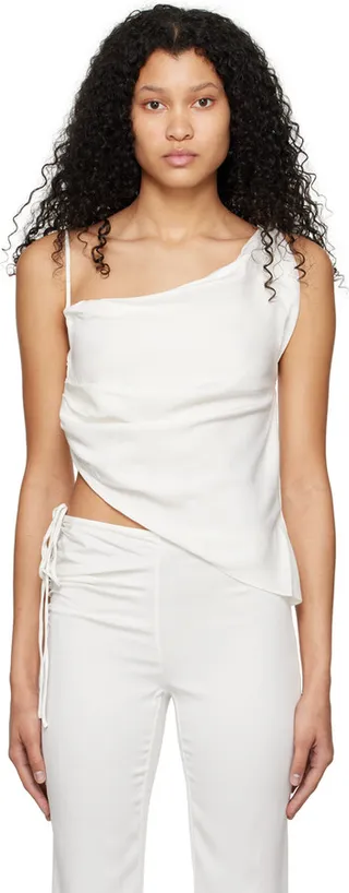 Christopher Esber White Draped Camisole