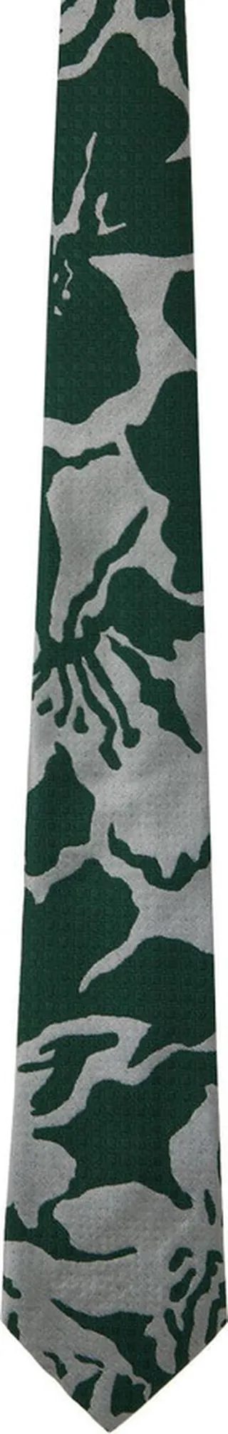 Dries Van Noten Green & Silver Jacquard Tie
