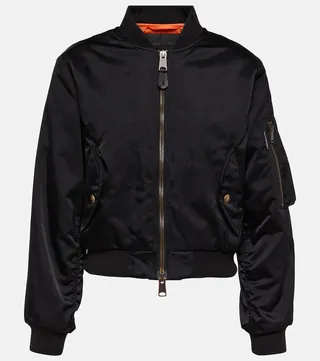 Shrunk cropped bomber jacket