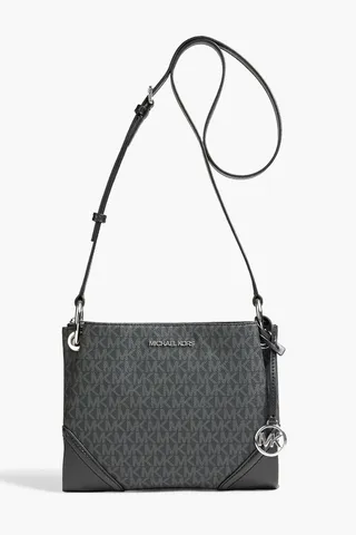 Logo-print coated-canvas shoulder bag