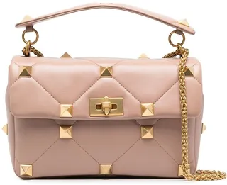VALENTINO GARAVANI- Roman Stud Large Leather Shoulder Bag