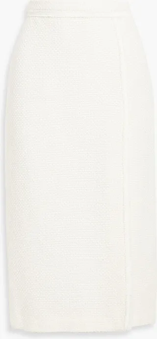 Bouclé-tweed midi skirt