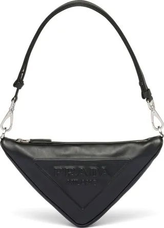 Triangle leather mini bag