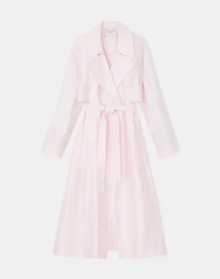 Ramie Silk Oversized Trench Coat