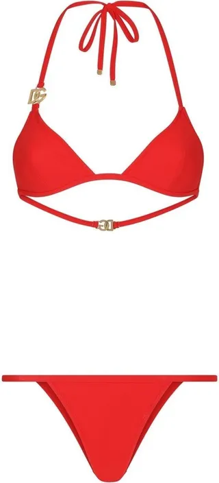 Red DG Triangle Bikini