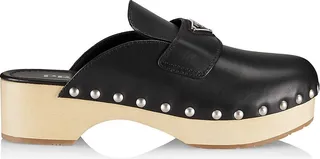 Studded Leather Clogs