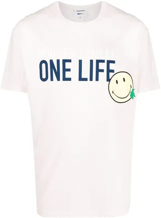 slogan print T-shirt