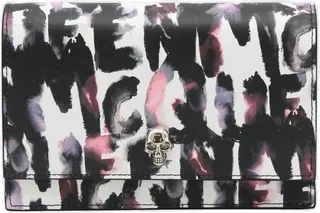 Alexander McQueen Watercolour Graffiti Skull Stud Small Shoulder Bag