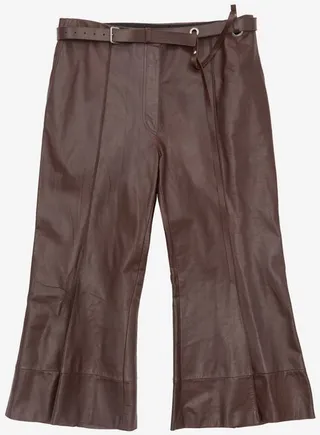 Céline Ss17 Cropped Leather Trousers