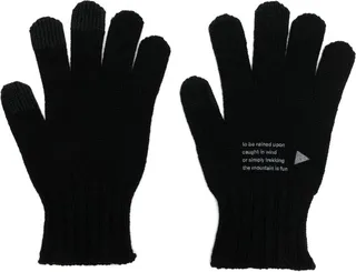 Graphic-Print Wool Gloves