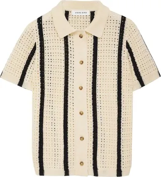 Striped Knitted Polo Shirt