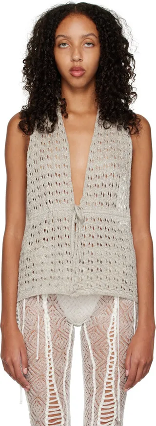 Gimaguas SSENSE Exclusive Silver Mia Camisole