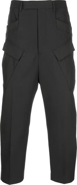 Multi-Pocket Cropped Trousers