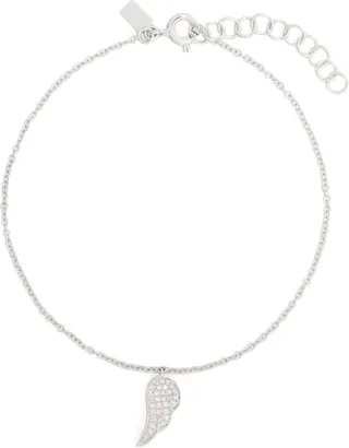 14kt white gold Angel Wing diamond bracelet