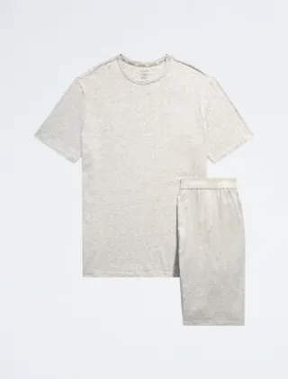 Cotton Stretch T-Shirt + Shorts Sleep Set