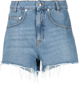 Frayed-Hem Denim Shorts