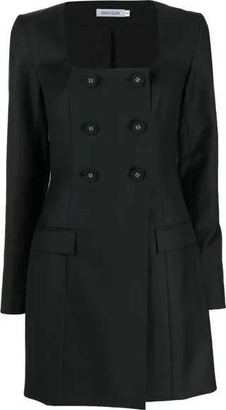 Square-Neck Blazer Dress