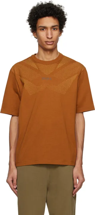ZEGNA Brown Printed T-Shirt
