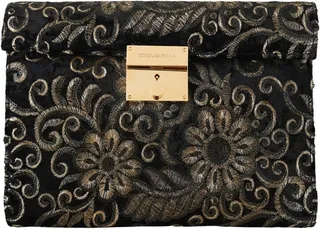 Dolce & Gabbana Ricamo Sequined Leather Document Briefcase Men's Bag