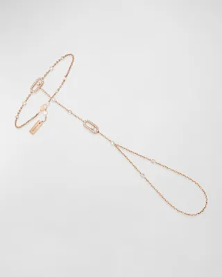 Move Uno 18K Rose Gold Diamond Hand Bracelet