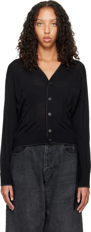 UNDERCOVER Black Knife Pleats Cardigan