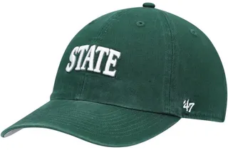 Men's Green Michigan State Spartans Archie Script Clean Up Adjustable Hat