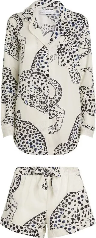 Desmond & Dempsey Jaguar Print Pyjama Set