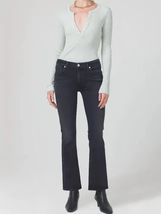 Emannuelle Low Rise Boot Jean in Black Ink