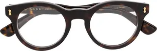 Tortoiseshell Round-Frame Glasses