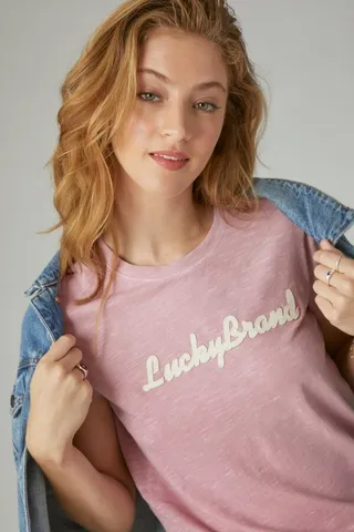 Lucky Applique Classic Crew Tee