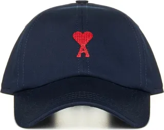 AMI Paris Logo Embroidered Curved Peak Baseball Cap
