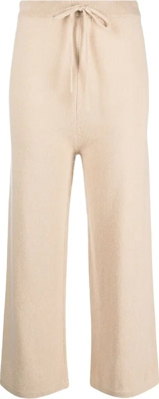 Cropped Cashmere Track Pants