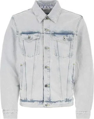 Off-White Logo Detailed Buttoned Denim Jacket