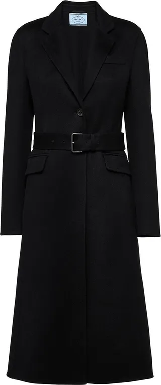 Belted Knee-Length Coat