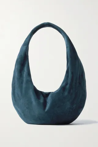 Khaite - Olivia Medium Suede Shoulder Bag - Blue