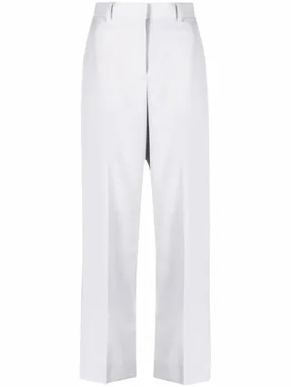 Side-Stripe Straight-Leg Trousers