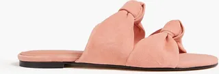 Isabelle knotted suede slides