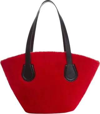 Arc Shearling Tote Bag