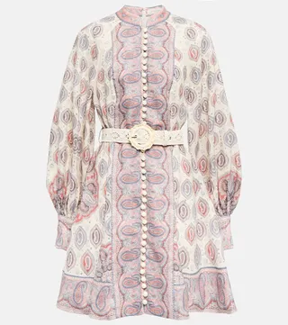 Vitali printed linen minidress