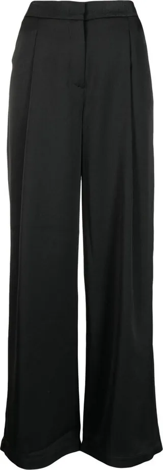 Pleated Straight-Leg Trousers