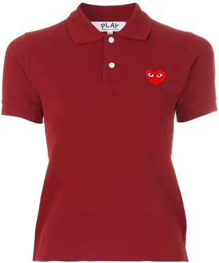 Logo Embroidered Cropped Polo Shirt
